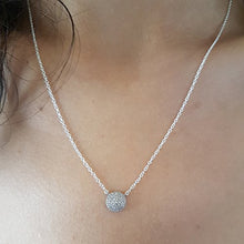 Load image into Gallery viewer, Dazzlingrock Collection 0.10 Carat (ctw) Round Diamond Ladies Circle Pendant 1/10 CT, 14K White Gold
