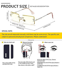 Load image into Gallery viewer, Square Ultra-Small Frame sunglasses for Women Men Rectangle Retro see through lens rimless sunglasses
