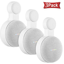 Load image into Gallery viewer, Google Home Mini Wall Mount Holder, Caremoo Space-Saving Design AC Outlet Mount, Perfect Cord Management for Google Home Mini Voice Assistant (White, 3 Pack)

