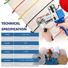 Load image into Gallery viewer, Tufting Gun, Cut Pile Tufting Gun, Loop Tufting Gun 100V-240V Rug Gun Electric Carpet Machine Hand-Held Punch Tools Embroidery Machine (Loop Pile)
