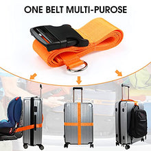Load image into Gallery viewer, 2 Pieces Car Seat Travel Belt, Adjustable Car Seat Travel Strap to Convert Kid Car Seat, Carry-on Luggage into Airport Car Seat Stroller &amp; Carrier Belt Safe Travel Solution (Orange)
