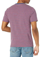 Load image into Gallery viewer, Amazon Essentials Men's 2-Pack Slim-Fit Short-Sleeve Crewneck T-Shirt, -Red, White, Blue Feeder/Navy, X-Small

