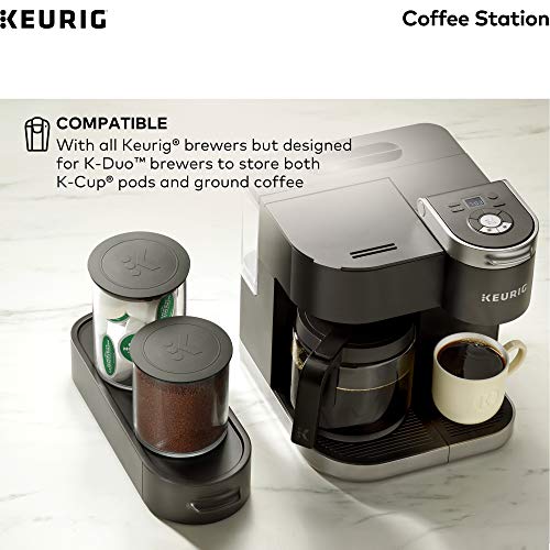 Load image into Gallery viewer, Keurig K-Cup Pod & Ground Coffee Storage Unit, Coffee Storage, Holds up to 12 ounces of Ground Coffee & 12 K-Cup Pods, Black