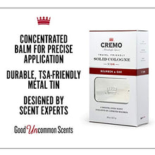 Load image into Gallery viewer, Cremo Bourbon &amp; Oak Travel Friendly Solid Cologne, A Sophisticated Blend of Distiller’s Spice, Fine Bourbon and White Oak.45 Oz

