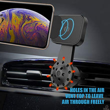 Load image into Gallery viewer, Magnetic Mount, WixGear Universal Air Vent Twist Hole Magnetic Phone Holder for Car, for All Cell Phones with Fast Swift-Snap Technology, Will Not Block Air Vent Flow - for Horizontal Vent
