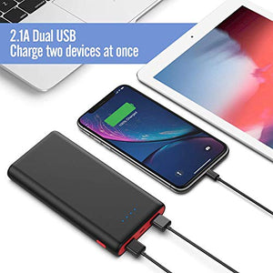 Portable Charger Power Bank 25800mAh, Ultra-High Capacity Fast Phone Charging with Newest Intelligent Controlling IC, 2 USB Ports External Cell Phone Battery Pack for iPhone,Samsung Android,Table etc