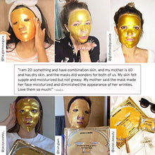 Load image into Gallery viewer, 24k Gold Face Mask (6-Pc) - Vegan Gold Facial Mask - Boosting Collagen Facial Mask - Oro Gold Mask - Energizing Gold Mask For Face by grace and stella
