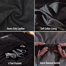 Load image into Gallery viewer, Leather Work Apron with Gloves - 6 Tool Pockets for Men&amp; Women - Welding Apron - Ideal for Woodworking, Blacksmithing, Gardeners, Mechanics, BBQ - Adjustable M to XXXL
