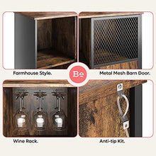 Load image into Gallery viewer, Bestier Home bar Cabinet | Sliding Mesh Door Barn Liquor Cabinet | Home bar Furniture | Kitchen Storage Cabinet &amp; Adjustable Sheleves Glass Wine Rack
