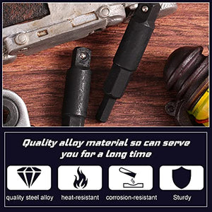 2 Pieces HVAC Service Wrench Set 3/16 to 5/16 Allen Wrench Tools Hex Key Adapter for Straight Metric for Fixing Air Conditioning Refrigeration Device