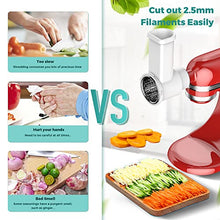 Load image into Gallery viewer, FirstBuy Slicer Shredder Attachments for Kitchenaid Stand Mixer, Vegetable Slicer Accessories for Stand Mixers, Stainless Steel Salad Maker, Kitchenaid Shredder Attachment with Cleaning Brush
