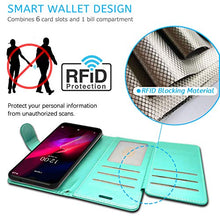 Load image into Gallery viewer, CoverON Wallet Pouch for TCL T-Mobile Revvl 4 Case, RFID Blocking Flip Folio Stand PU Leather Phone Cover - Almond Blossom
