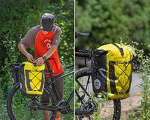 Load image into Gallery viewer, ROCKBROS Bike Pannier Waterproof 27L Large Capacity Bike Bag Rear Rack Bicycle Pannier Bag Waterproof for Grocery Touring Cycling (Yellow2)
