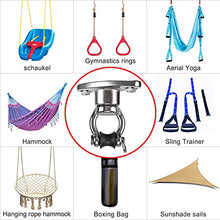 Load image into Gallery viewer, BeneLabel Permanent Antirust Stainless Steel Heavy Duty Swing Hanger 1200LB Capacity, Bearing Swing Hook 360° Rotation, 2 Wood Screws, 2 Expansion Bolts, Yoga Hammock Chair Sandbag, Swing Set
