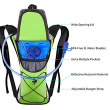 Load image into Gallery viewer, KUYOU Hydration Pack with 2L Hydration Bladder Water Rucksack Backpack Bladder Bag Cycling Bicycle Bike/Hiking Climbing Pouch (Green)

