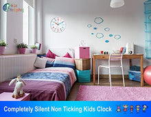 Load image into Gallery viewer, WISE HEDGEHOG Telling Time Teaching Clock, Silent Non Ticking Analog Battery Operated Learning Clock for Kids, Perfect Room &amp; Wall Decor for School Classrooms, Playrooms and Kids Bedrooms
