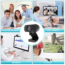 Load image into Gallery viewer, 1080P Webcam,Live Streaming Web Camera with Stereo Microphone, Desktop or Laptop USB Webcam with 110 Degree View Angle, HD Webcam for Video Calling, Recording, Conferencing, Streaming, Gaming
