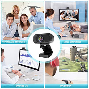 1080P Webcam,Live Streaming Web Camera with Stereo Microphone, Desktop or Laptop USB Webcam with 110 Degree View Angle, HD Webcam for Video Calling, Recording, Conferencing, Streaming, Gaming