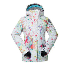 Load image into Gallery viewer, Women&#39;s Waterproof Ski Jacket Windprooof Winter Hooded Coat Bibs
