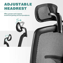 Load image into Gallery viewer, Gabrylly Ergonomic Mesh Office Chair, High Back Desk Chair - Adjustable Headrest with Flip-Up Arms, Tilt Function, Lumbar Support and PU Wheels, Swivel Computer Task Chair
