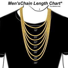 Load image into Gallery viewer, 14K Solid Yellow Gold 3.8mm Cuban Curb Link Chain Necklace- Lobster Claw Clasp (White, 20)
