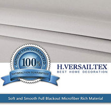 Load image into Gallery viewer, H.VERSAILTEX Blackout Patio Curtains 100 x 84 Inches for Sliding Door Extral Wide Blackout Curtain Panels Thermal Insulated Room Divider - Grommet Top, 7' Tall by 8.5' Wide - Stone
