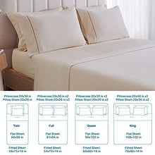 Load image into Gallery viewer, Bedsure Twin Size Sheets Set 4 PC - Deep Pocket Bed Sheets Twin Soft Brushed Microfiber, 1800 Hotel Luxury Bed Sheets Set, Wrinkle and Fade Resistant, Beige
