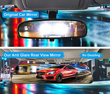 Load image into Gallery viewer, Rear View Mirror, Kitbest Universal Anti Glare Car Interior Rearview Mirror, Panoramic Rear View Mirror – Clip On – Wide Angle – Convex - for Car SUV Trucks (11.8” L X 2.9” H)
