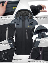 Load image into Gallery viewer, GEMYSE Men&#39;s Mountain Waterproof Ski Snow Jacket Winter Windproof Rain Jacket (Black,X-Large)
