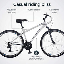 Load image into Gallery viewer, Schwinn Network 3.0 700C Men's Hybrid Bicycle, White/Blue, Model Number: S4026CAZ
