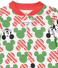 Load image into Gallery viewer, Amazon Essentials Disney Star Wars Marvel Baby Cotton Footed Sleep and Play, Mickey Holiday, Newborn
