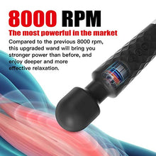 Load image into Gallery viewer, Powerful Viberate Massager with 20 Vibration Modes, Whisper Quiet, Waterproof, Handheld, Cordless for Neck Shoulder Back Body Massage, Sports Recovery &amp; Muscle Aches (Black Smoke)
