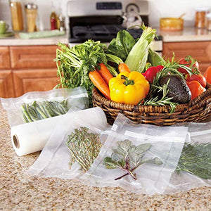 FoodSaver 8" and 11" Vacuum Seal Rolls Multipack, Make Custom-Sized BPA-Free Vacuum Sealer Bags, Multi-Pack, Clear