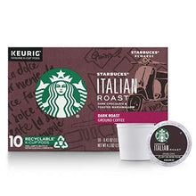 Load image into Gallery viewer, Starbucks Dark Roast K-Cup Coffee Pods — Italian Roast for Keurig Brewers — 1 box (10 pods)
