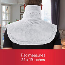 Load image into Gallery viewer, Sunbeam Heating Pad for Neck &amp; Shoulder Pain Relief | Standard Size Renue, 4 Heat Settings with Auto-Off | Grey, 22-Inch x 19-Inch
