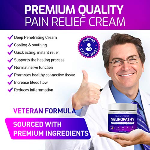 Load image into Gallery viewer, Neuropathy Nerve Pain Relief Cream - Maximum Strength Relief Cream for Foot, Hands, Legs, Toes Includes Arnica, Vitamin B6, Aloe Vera, MSM - Scientifically Developed for Effective Relief 2oz…