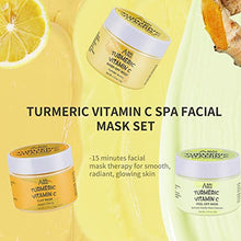 Load image into Gallery viewer, ANAIRUI Turmeric Vitamin C Facial Mask 3-in-1 Travel Mini Kit - Clay Mask, Peel Off Mask, Wash-Off Cream Mask, for Acne &amp; Dark Spots, Oily Skin, Facial Spa Treatment 1.75 oz × 3 ea
