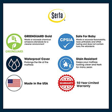 Load image into Gallery viewer, Serta Tranquility Eco Firm 2-Stage Premium Baby Crib Mattress &amp; Toddler Mattress -Waterproof - GREENGUARD Gold Certified - Hypoallergenic - 50 Year Warranty - Made in USA
