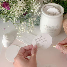 Load image into Gallery viewer, Pearhead Gratitude Jar, Ceramic Blessings Keepsake Jar with Cork Topper &amp; Memories To Cherish Notecards; Personalized Gift Idea for Families, Couples, Unique Thoughtful Gift, Ceramic Home Decor, White
