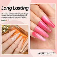 Load image into Gallery viewer, AZUREBEAUTY Dip Powder Liquid Set 15ml/0.5oz, 4+4Pcs Dipping Powder Base Top Coat, Activator, Brush Saver, Nail File Necessary Tools for Dip Powder Nail Set No Nail Lamp Needed
