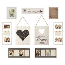 Load image into Gallery viewer, Gallery Perfect 17FW1938 Rustic Collage Gallery Wall Kit Picture Frame Set, Multi Size - 4&quot; x 6&quot;, 5&quot; x 7&quot;, White, 9 Piece

