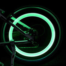 Load image into Gallery viewer, Besmon 4 Pack LED Bike Wheel Lights, Waterproof Bicycle Wheel Tire Value Cap Light for Front &amp; Rear Whee
