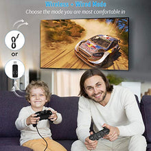Load image into Gallery viewer, Forty4 Wireless Gaming Controller, Dual-Vibration Joystick Gamepad Computer Game Controller for PC Windows 7/8/10, PS3, Switch- Black
