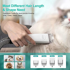 neabot P1 Pro Pet Grooming Kit & Vacuum Suction 99% Pet Hair, Professional Grooming Clippers with 5 Proven Grooming Tools for Dogs Cats and Other Animals(Renamed to Neakasa)