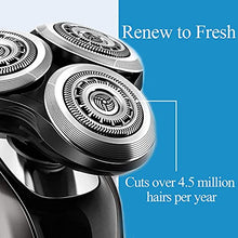 Load image into Gallery viewer, SH90 Replacement Heads for Philips Norelco Shaver 9000 Series, S8950,SW9700,SW6700,9000 Shaver Replacement Blades Sh90/70 Electric Razor Replace for Men,3 Pack &amp; a Brush
