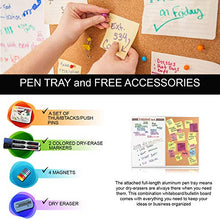 Load image into Gallery viewer, White Board and Cork Board Combination (18 x 24") Magnetic Bulletin Combo Board for Home or Office, Use as Vision or Message Board, Wall Mounted Memo Board, Dry Erase Markers
