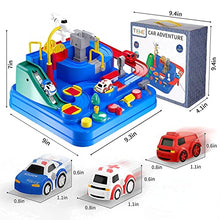 Load image into Gallery viewer, TEMI Kids Race Track Toys for Boy Car Adventure Toy for 3 4 5 6 7 Years Old Boys Girls, Puzzle Rail Car, City Rescue Playsets Magnet Toys w/ 3 Mini Cars, Preschool Educational Car Games Gift Toys
