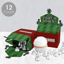 Load image into Gallery viewer, Big Dot of Happiness End Zone - Football - Treat Box Party Favors - Baby Shower or Birthday Party Goodie Gable Boxes - Set of 12
