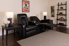 Load image into Gallery viewer, Flash Furniture Eclipse Series 2-Seat Reclining Black LeatherSoft Theater Seating Unit with Cup Holders
