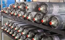 Load image into Gallery viewer, Gurlleu Carbon Fiber Air Tank, 30 Cu Ft / 4500 PSI, CE Approved, PCP Paintball Compressed Air System with Regulator Valve (Empty Bottle) (Side Gauge Set)
